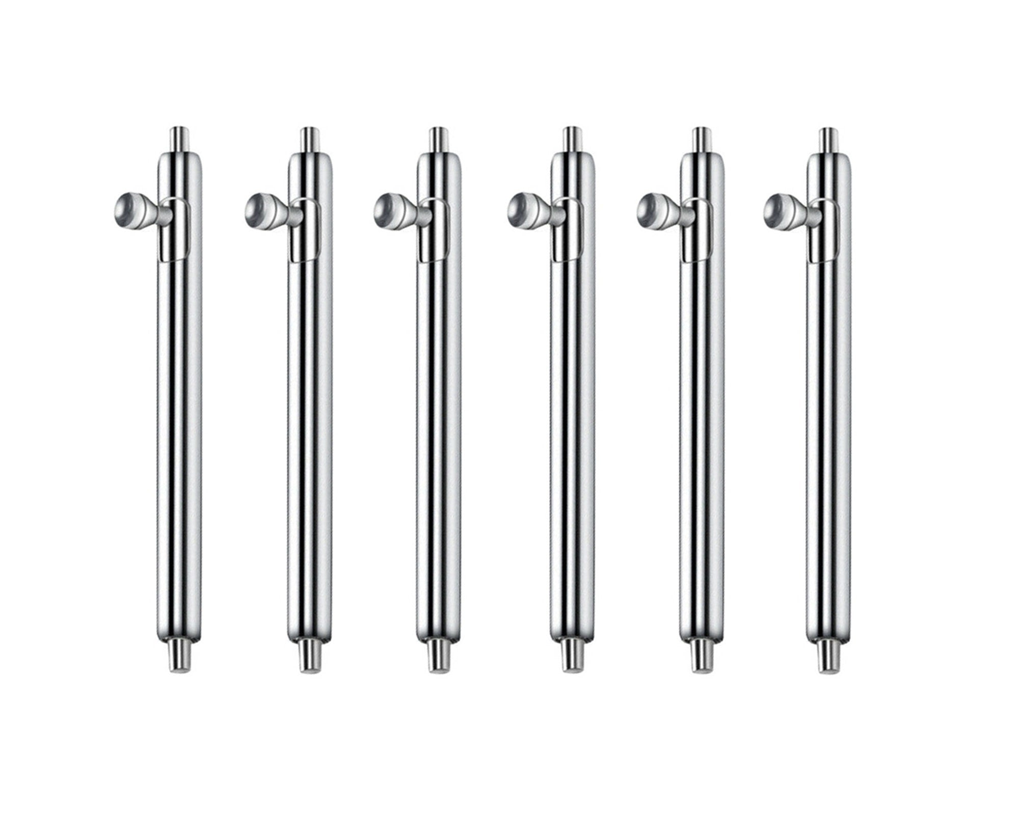 6pcs Stainless Steel Quick Release Spring Bar Pins for Watch Bands Straps 18mm 19mm 20mm 21mm 22mm 23mm 24mm 25mm 26mm Lug Attachment